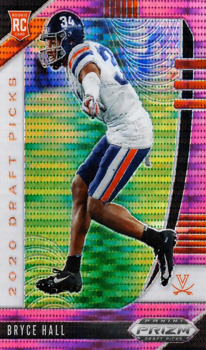 2020 Panini Prizm Draft Picks Football Pink Pulsar Bryce Hall #170