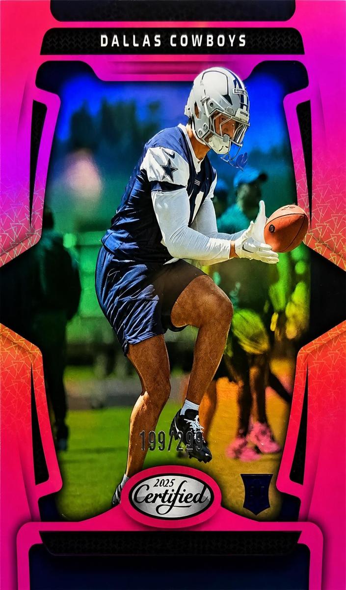 2025 Panini Certified Football Mirror Pink Donovan Ezeiruaku #147