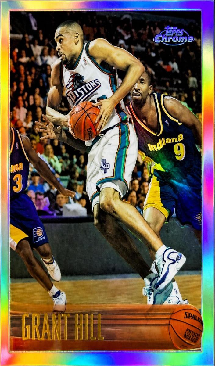 1996 Topps Chrome Basketball Refractor Grant Hill #199