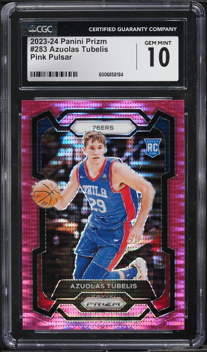 2023 Panini Prizm Basketball Pink Pulsar Azuolas Tubelis #283 PSA 9