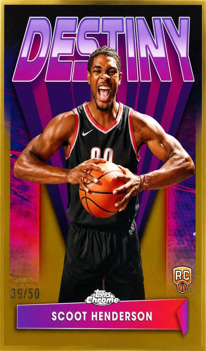 2023 Topps Chrome Basketball Gold Refractor Scoot Henderson #D-3