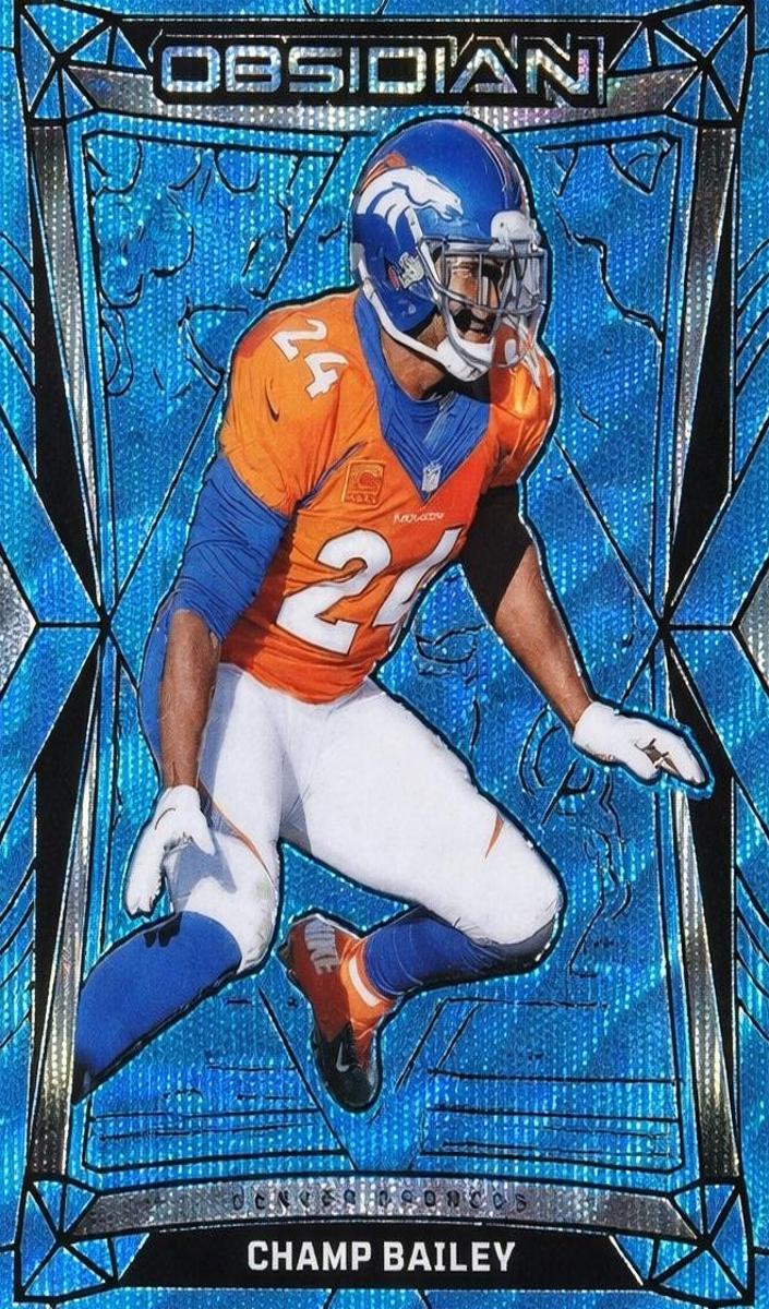 2024 Panini Obsidian Football International Blue Wave Champ Bailey #61 PSA 9