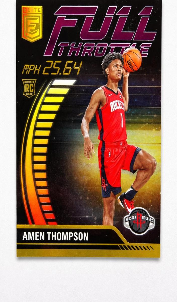 2023 Donruss Elite Basketball Purple Amen Thompson #1 PSA 10