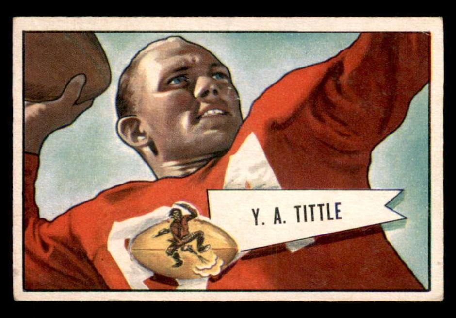 1952 Bowman Small Football Y.A. Tittle #17