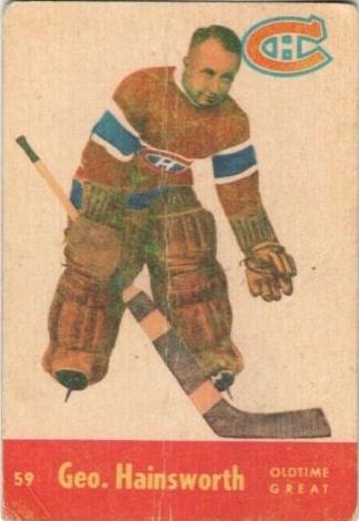 1955 Parkhurst Hockey Geo. Hainsworth #59