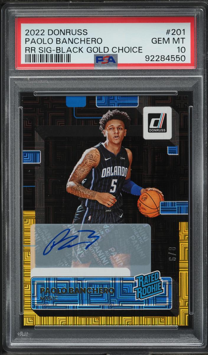 2022 Panini Donruss Basketball Choice Black Gold Paolo Banchero #201