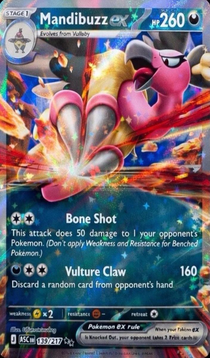 2026 Pokemon Mega Evolution Ascended Heroes Mandibuzz EX #139