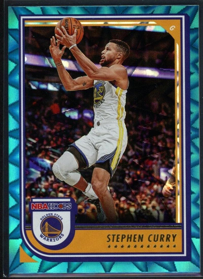 2022 Panini Hoops Basketball Teal Explosion Stephen Curry #223 PSA 10