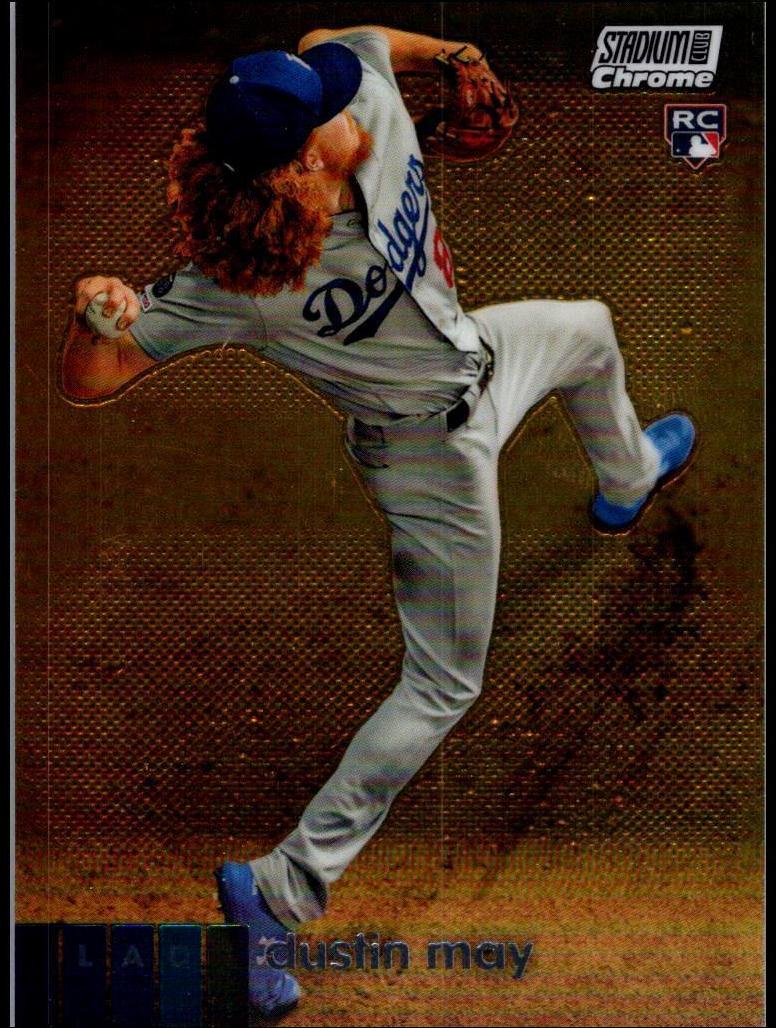2020 Topps Stadium Club Chrome Baseball Dustin May #255 PSA 9