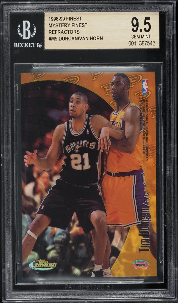 1998 Topps Finest Basketball Refractor Tim Duncan #M5