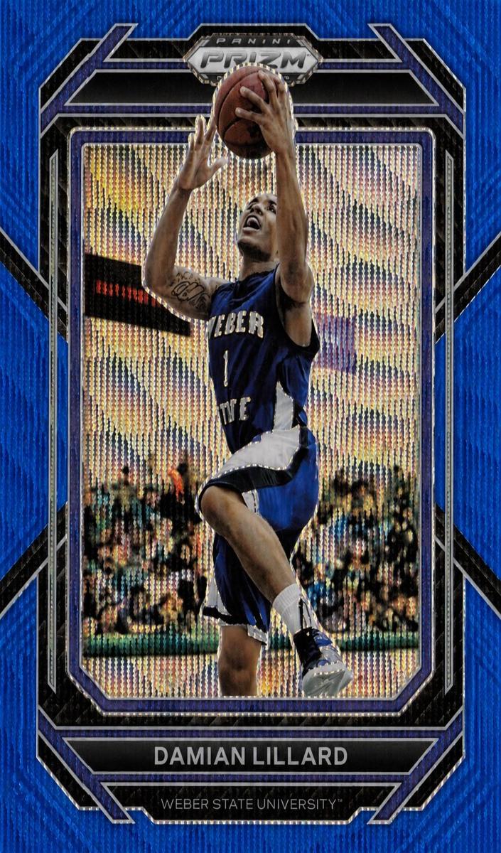 2023 Panini Prizm Draft Picks Basketball Blue Wave Damian Lillard #89 PSA 10