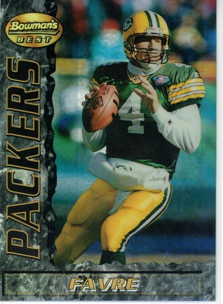 1995 Bowman's Best Football Refractor Brett Favre #43 PSA 9