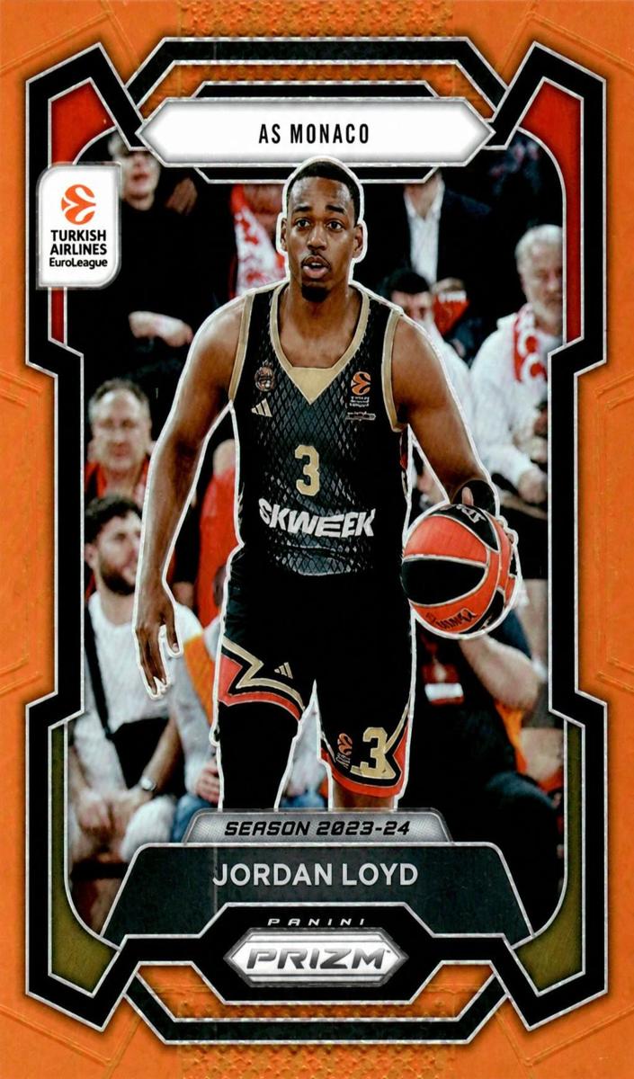 2023 Panini Prizm Turkish Airlines EuroLeague Basketball Orange Jordan Loyd #175