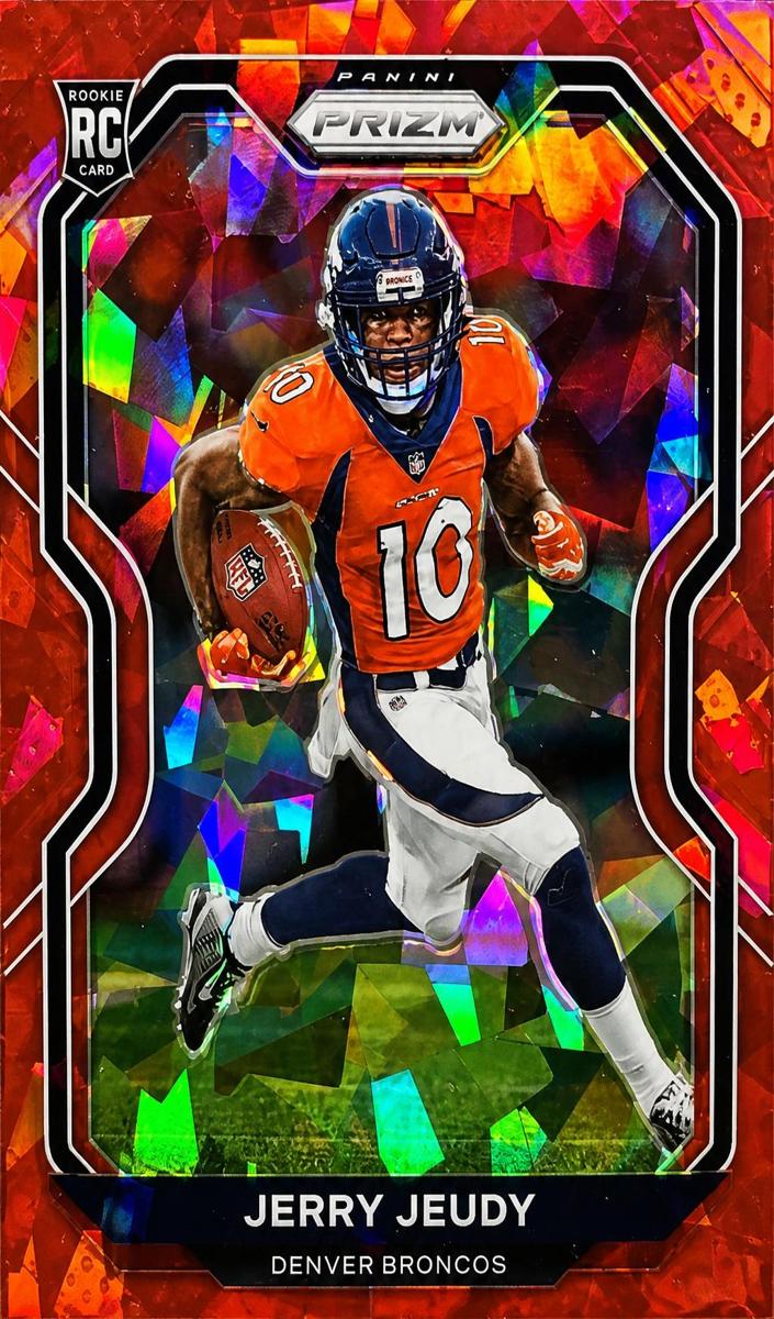 2020 Panini Prizm Football Red Ice Prizm Jerry Jeudy #314 PSA 9