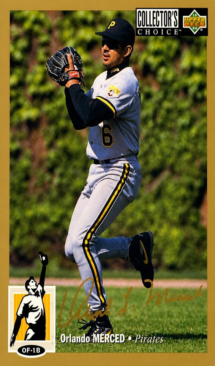 1994 Upper Deck Collector's Choice Baseball Gold Signature Orlando Merced #204