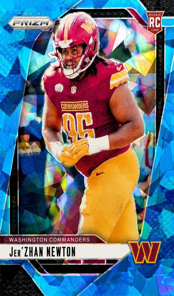 2024 Panini Prizm Football Blue Ice Jer'Zhan Newton #351