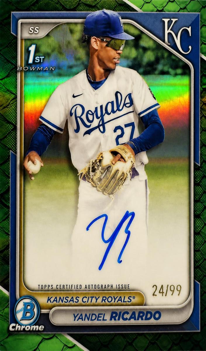2024 Bowman Chrome Baseball Reptilian Green Yandel Ricardo #CPA-YRI PSA 9