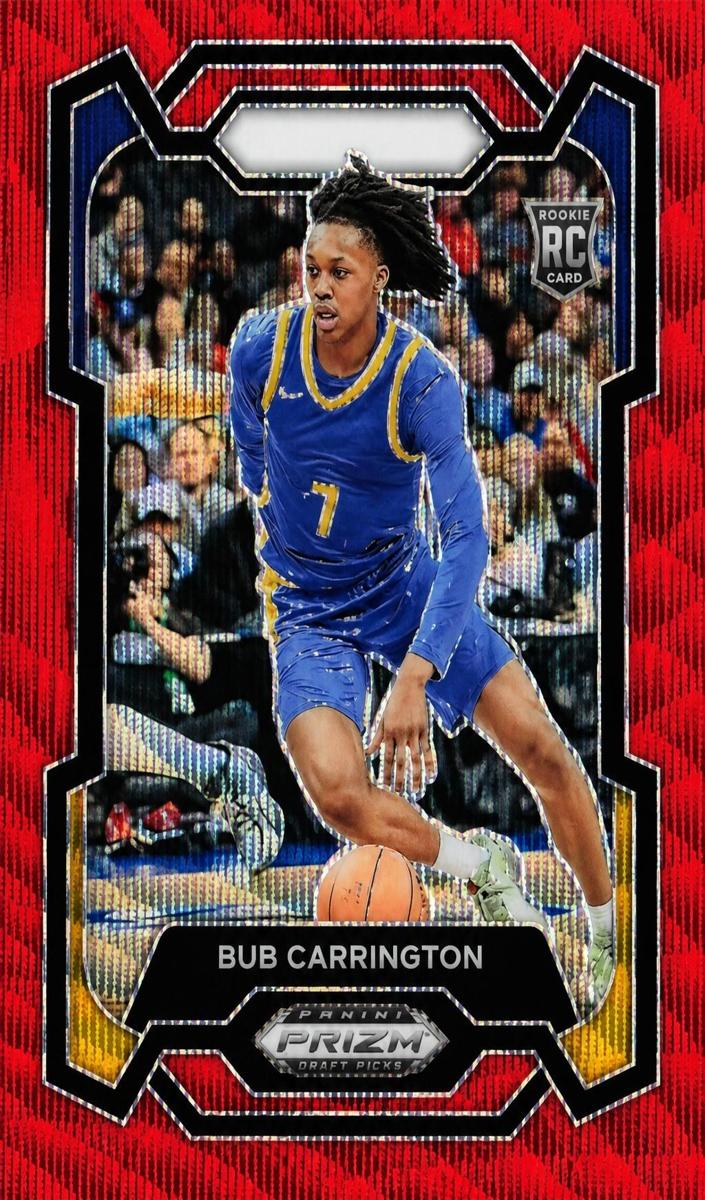 2024 Panini Prizm Draft Picks Basketball Red Wave Bub Carrington #88