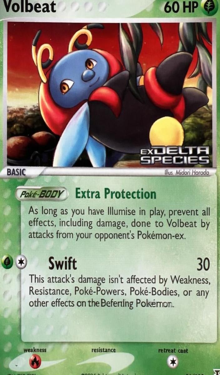 2005 Pokemon EX Delta Species Reverse Holo Volbeat #56 PSA 9