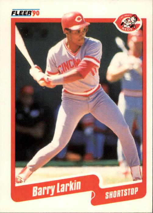 1990 Fleer Baseball Barry Larkin #423 PSA 9