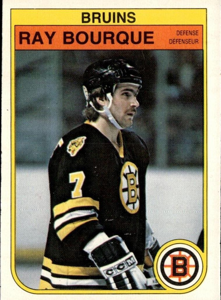 1982 O-Pee-Chee Hockey Ray Bourque #7 PSA 8