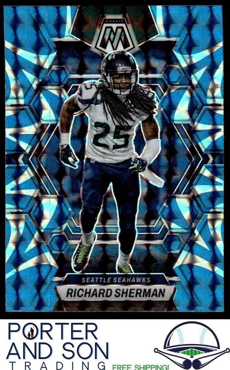 2023 Panini Mosaic Football Reactive Blue Richard Sherman #225