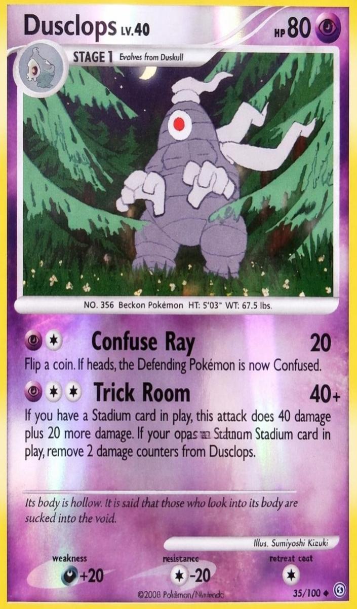 2008 Pokemon Diamond & Pearl Stormfront Reverse Holo Dusclops #35 CGC 9