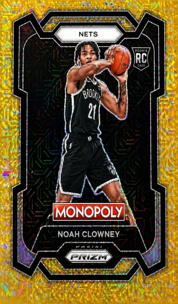 2023 Panini Prizm Monopoly Basketball Gold Millionaire Shimmer Noah Clowney #12 PSA 10