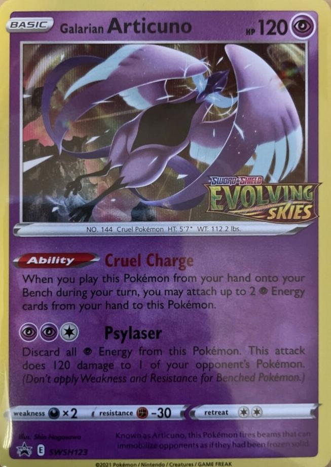 2023 Pokemon SWSH Black Star Promos Galarian Articuno #SWSH123 PSA 9
