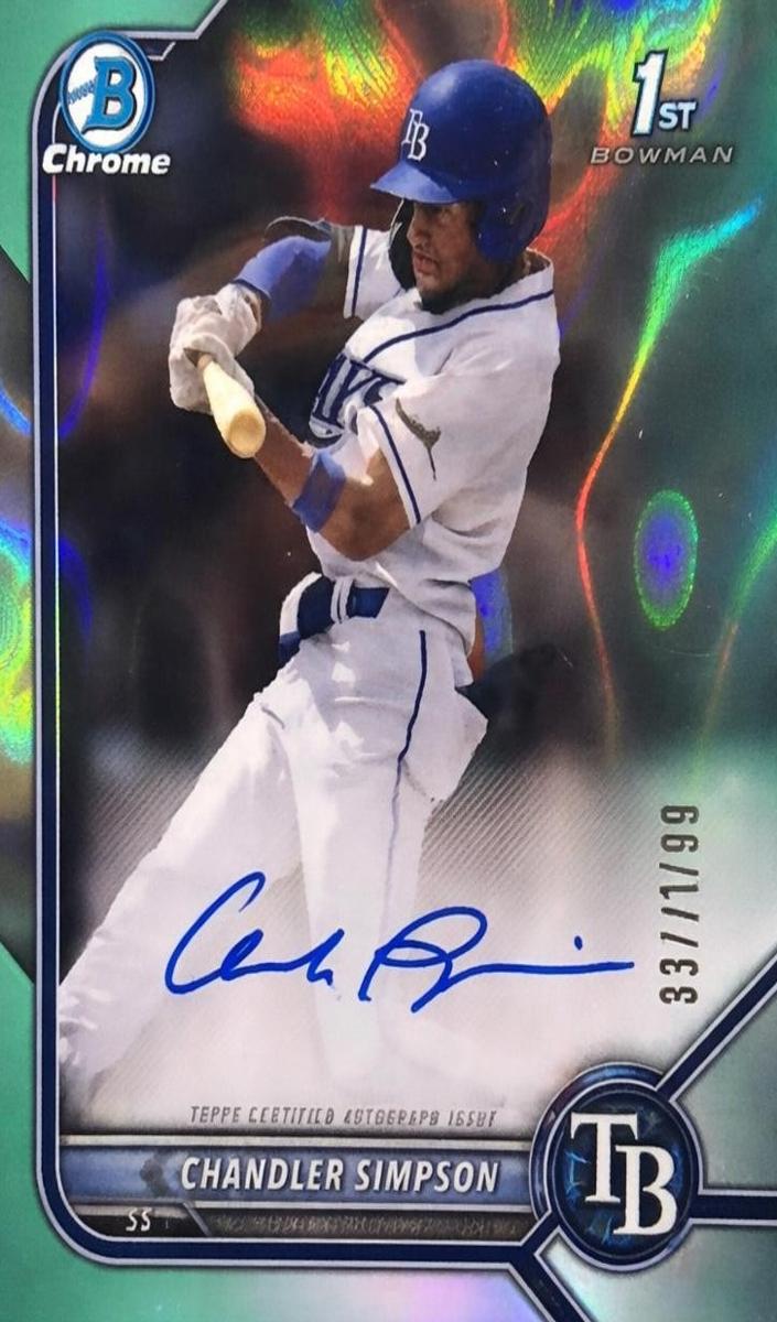 2022 Bowman Draft Baseball Aqua Lava Chandler Simpson #CDA-CSN