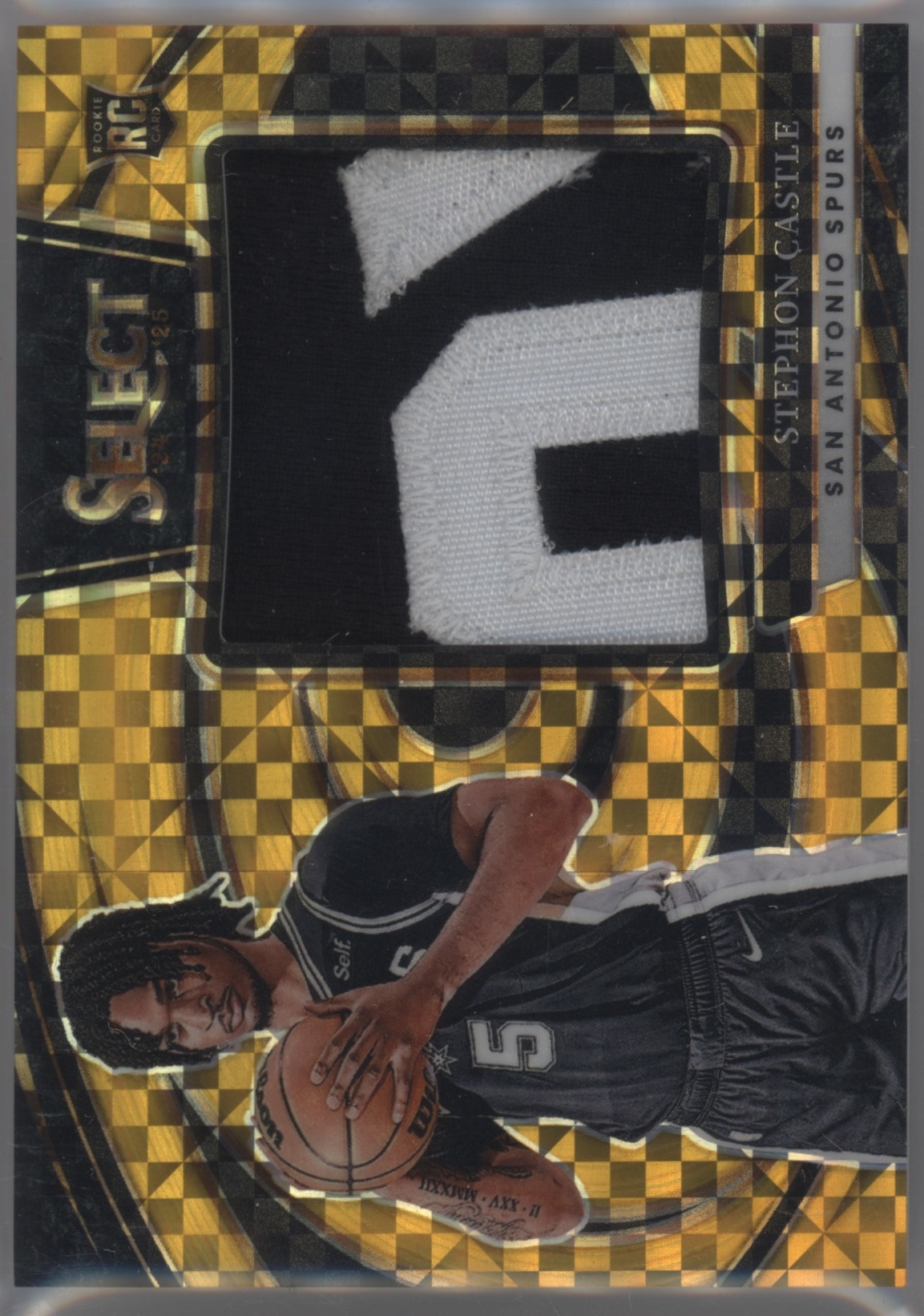 2024 Panini Select Basketball Gold Stephon Castle #JRS-CAS PSA 9