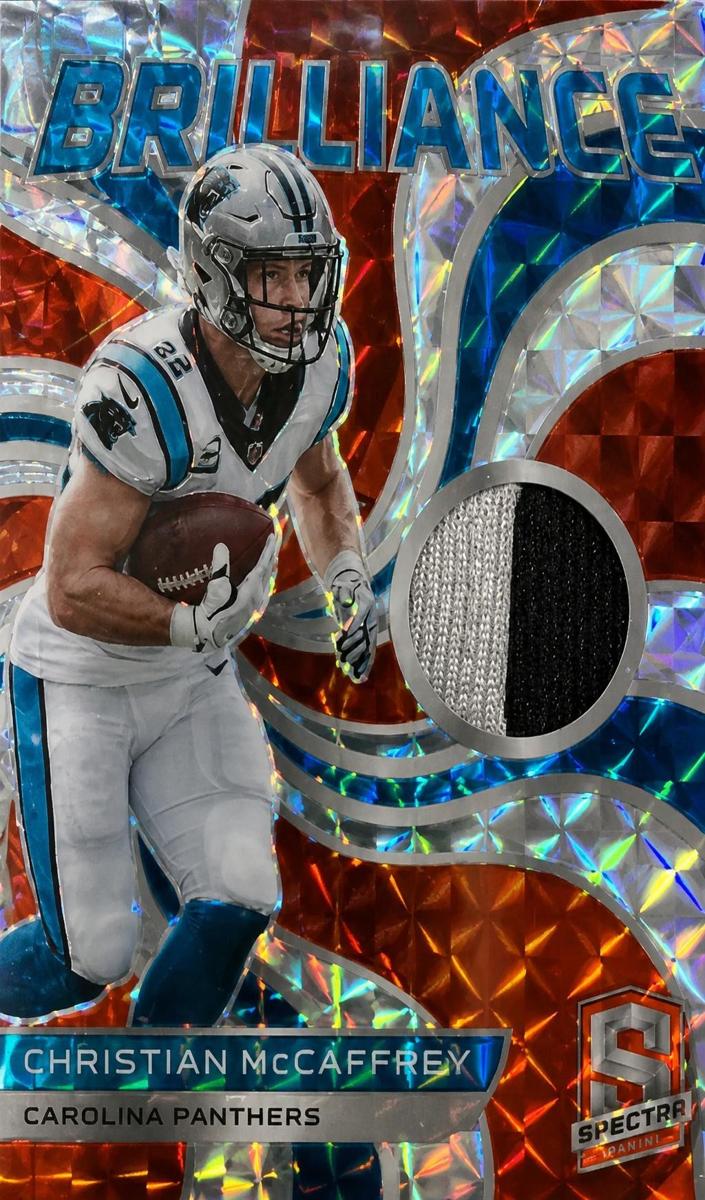 2022 Panini Spectra Football Neon Orange Christian McCaffrey #BRL-CMC