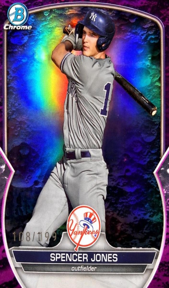 2023 Bowman Draft Chrome Baseball Fuchsia Lunar Spencer Jones #BDC-196
