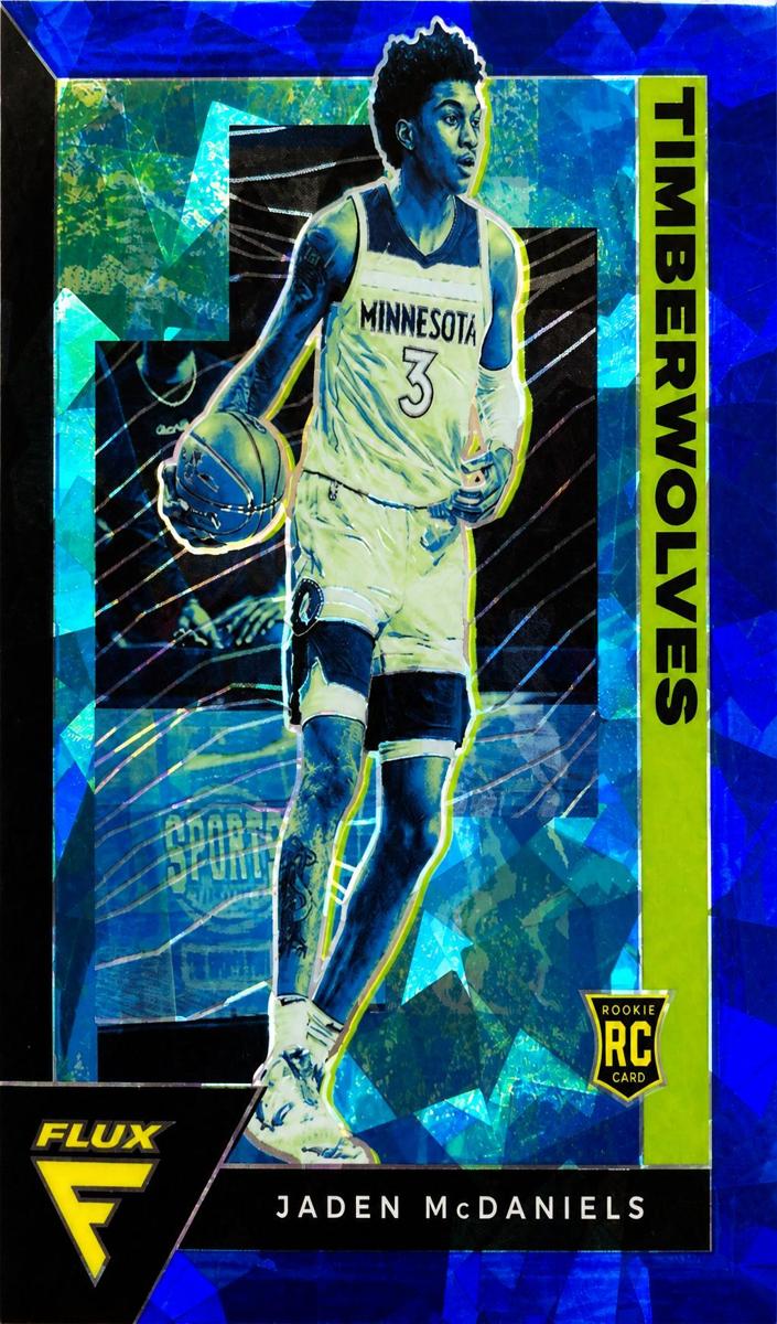 2020 Panini Flux Basketball Cracked Ice Blue Jaden McDaniels #232 PSA 9