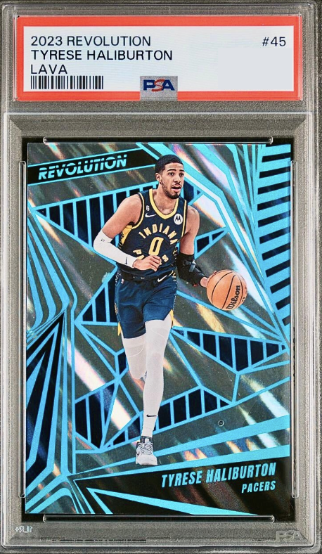 2023 Panini Revolution Basketball Lava Tyrese Haliburton #45 PSA 9