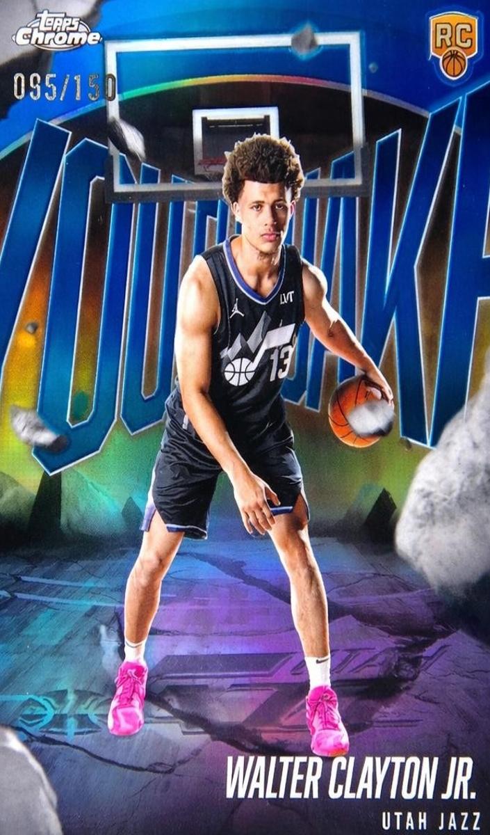 2025 Topps Chrome Basketball Blue Refractor Walter Clayton Jr. #YQ-13