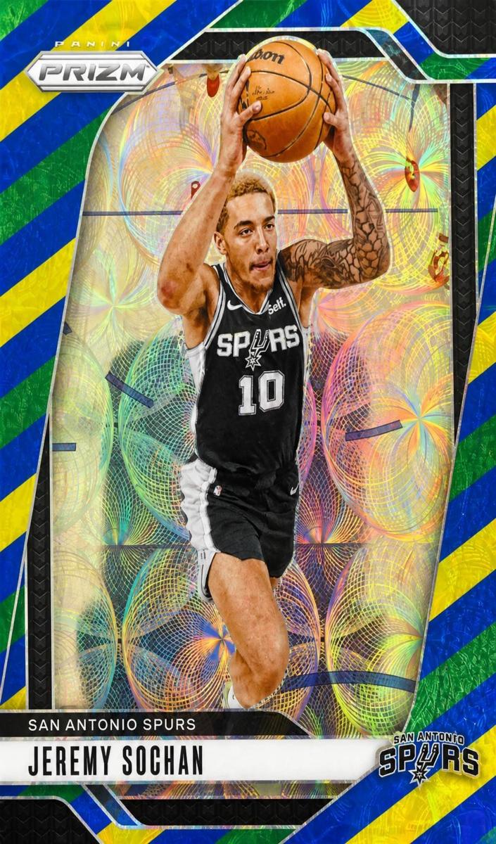 2024 Panini Prizm Basketball Choice Blue Yellow and Green Jeremy Sochan #23