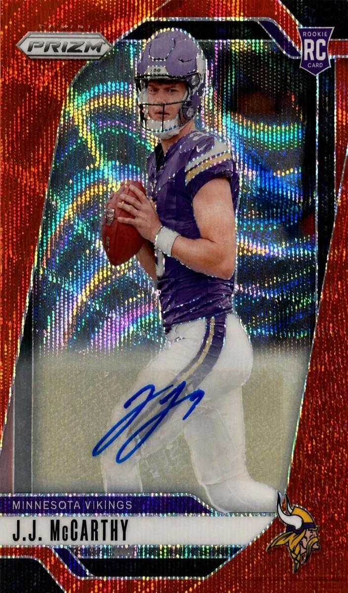 2024 Panini Prizm Football Red Wave J.J. McCarthy #400