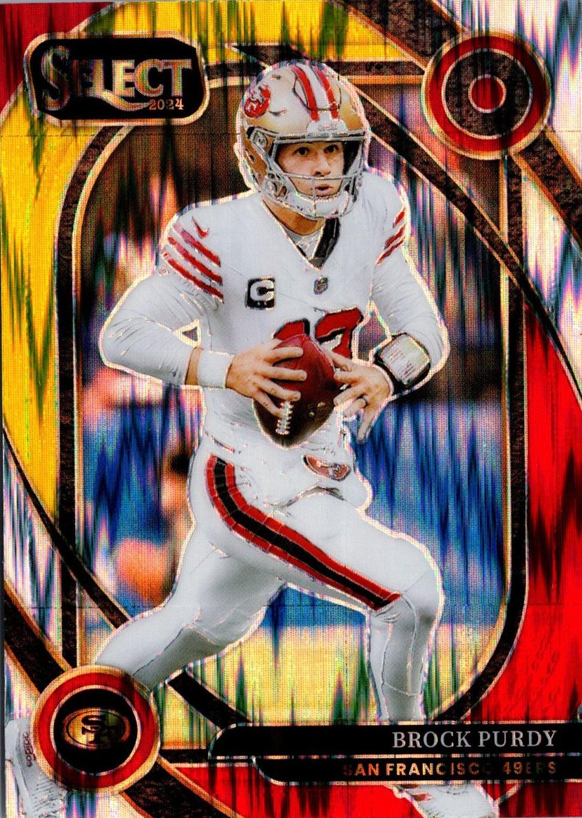 2024 Panini Select Football Red and Yellow Shock Brock Purdy #226 PSA 10
