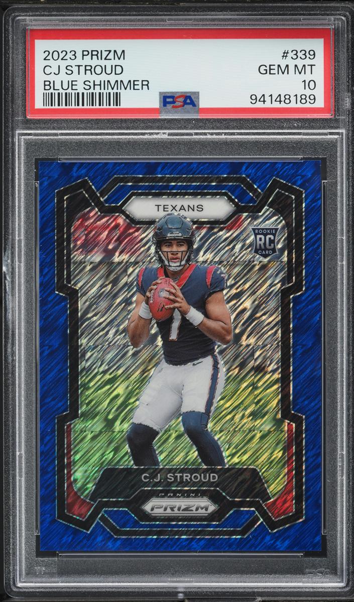 2023 Panini Prizm Football Blue Shimmer C.J. Stroud #339