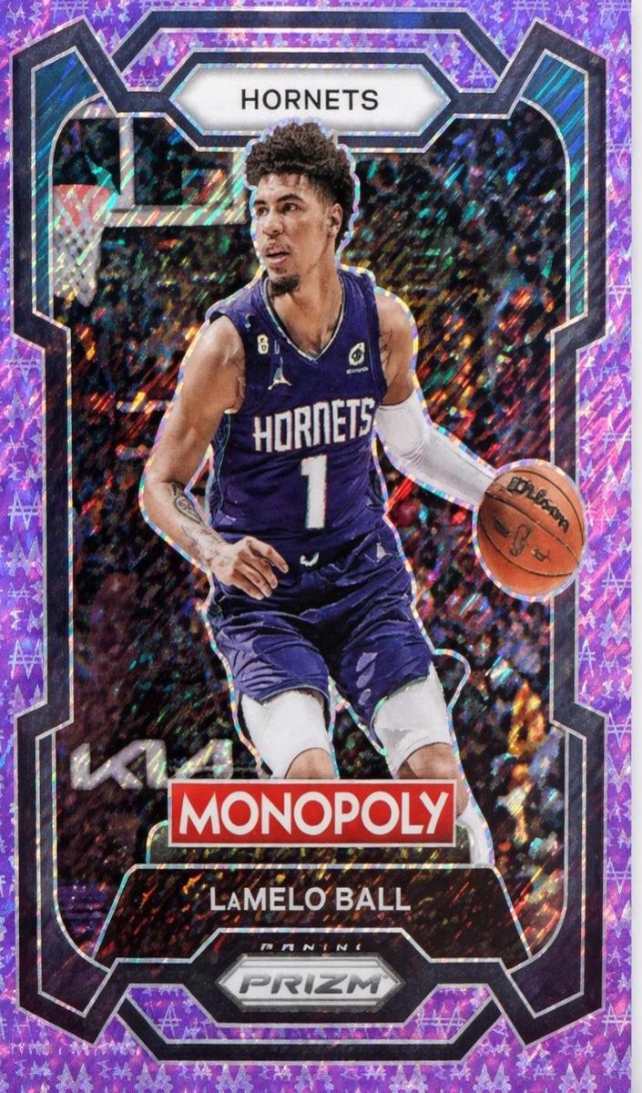 2023 Panini Prizm Monopoly Basketball Purple Millionaire Shimmer LaMelo Ball #13