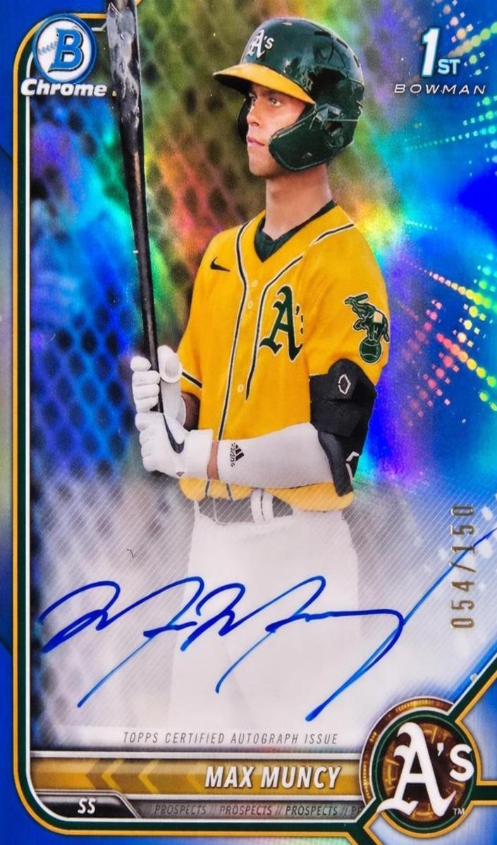 2022 Bowman Chrome Prospects Baseball Blue Max Muncy #64