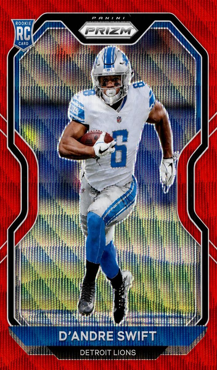 2020 Panini Prizm Football Red Wave Prizm D'Andre Swift #358 PSA 9