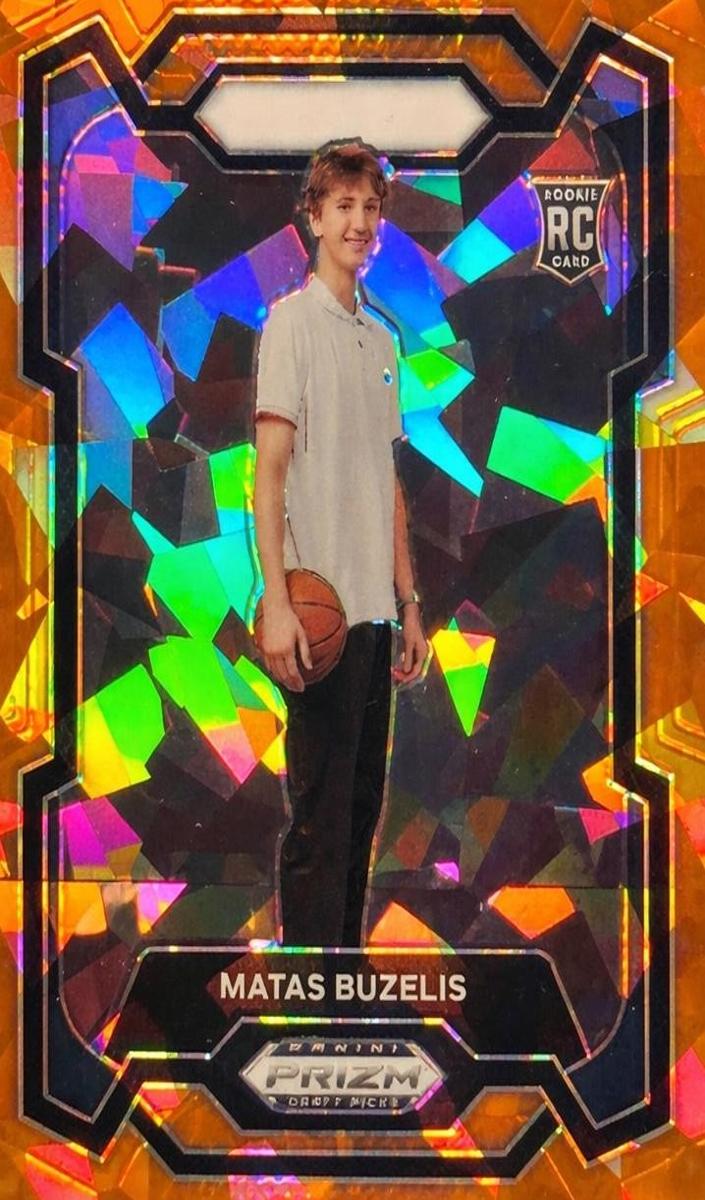 2024 Panini Prizm Draft Picks Basketball Orange Ice Matas Buzelis #67 PSA 9
