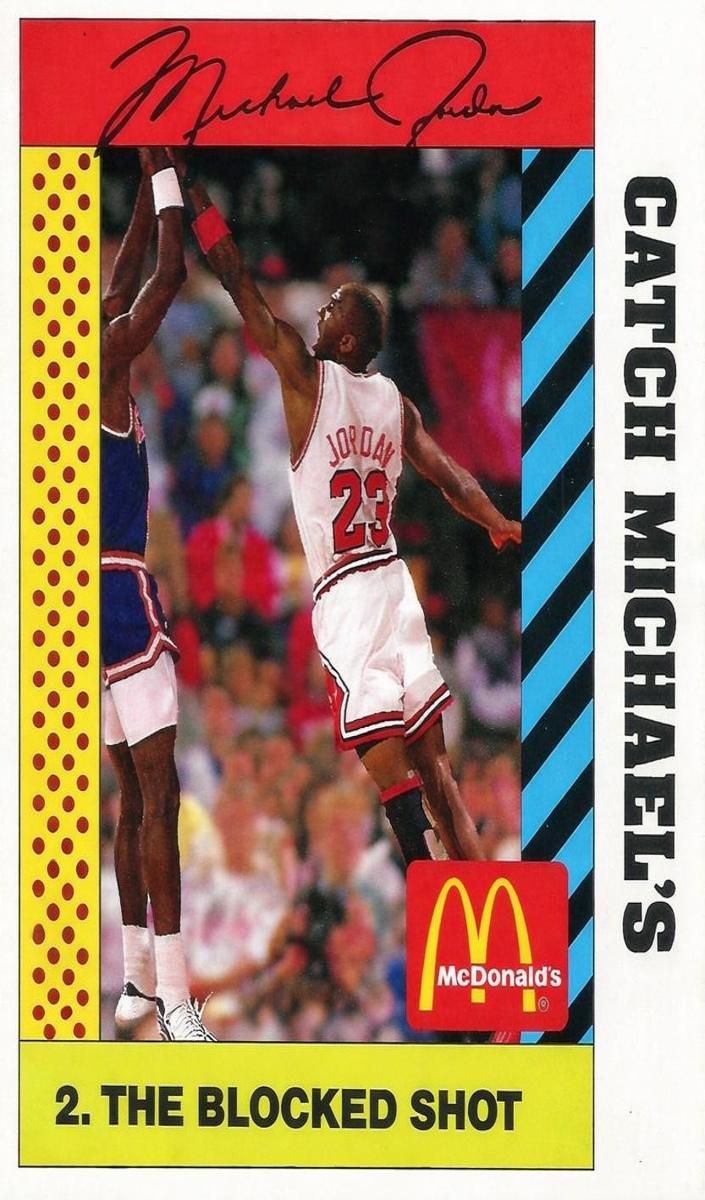 1990 McDonald's Michael Jordan Basketball The Blocked Shot Michael Jordan #2 PSA 10