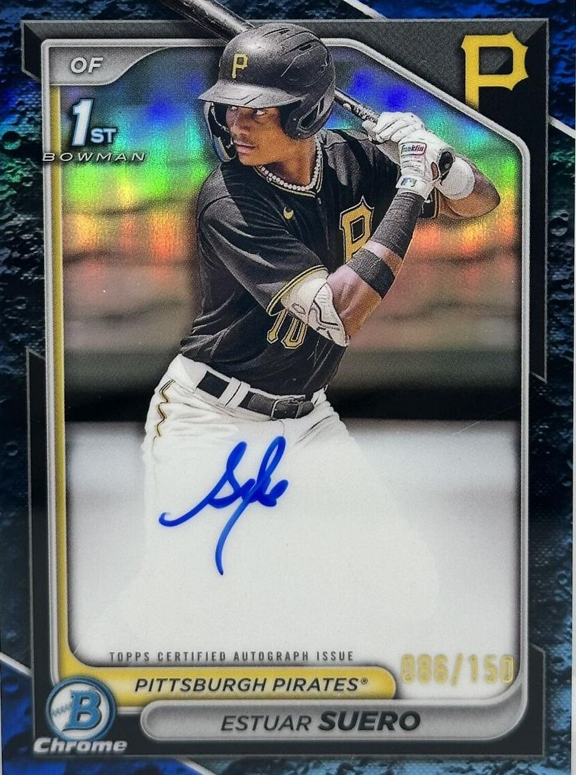 2024 Bowman Chrome Prospects Baseball Blue Lunar Estuar Suero #CPA-ES PSA 10