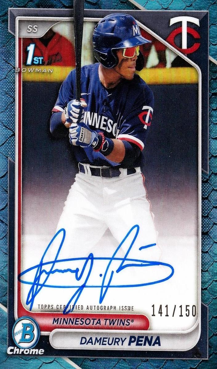2024 Bowman Chrome Baseball Reptilian Blue Dameury Pena #CPA-DPE PSA 10