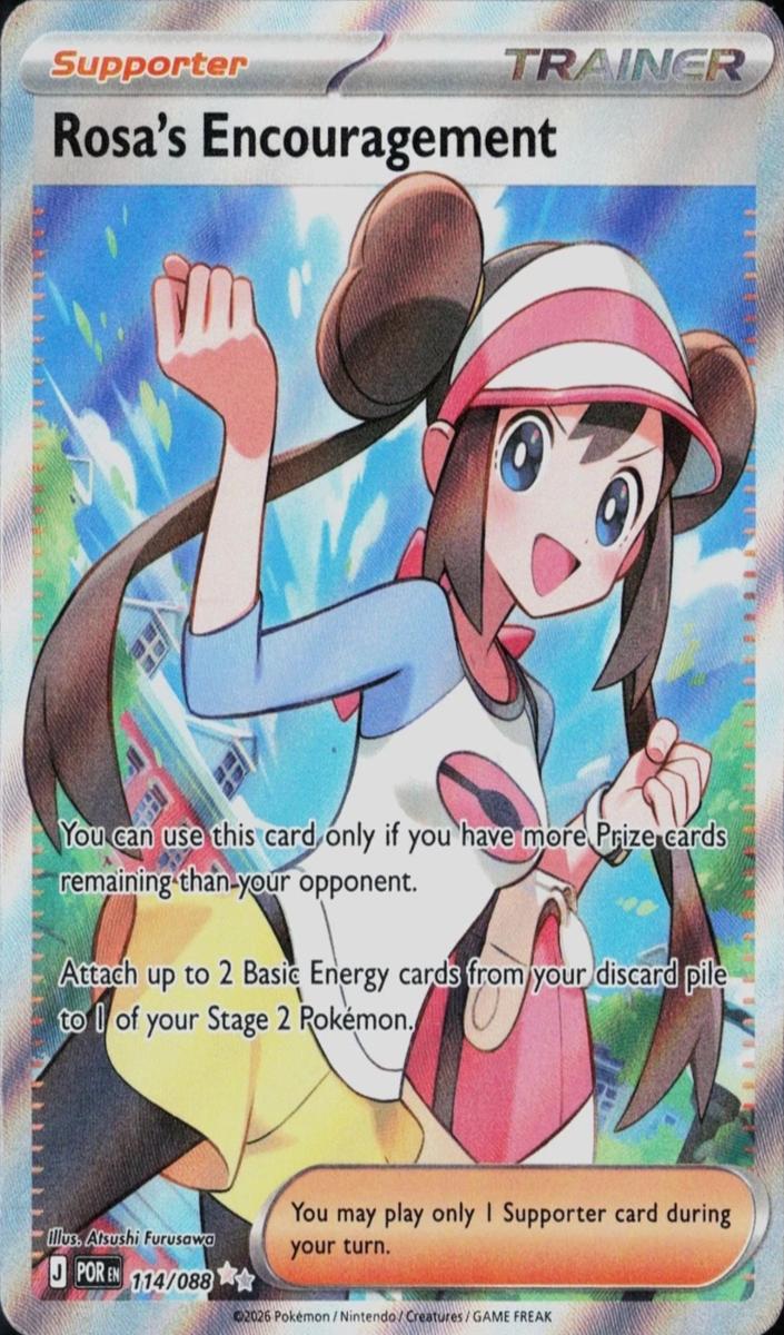 2026 Pokemon Mega Evolution Perfect Order Rosa's Encouragement #114 CGC 10