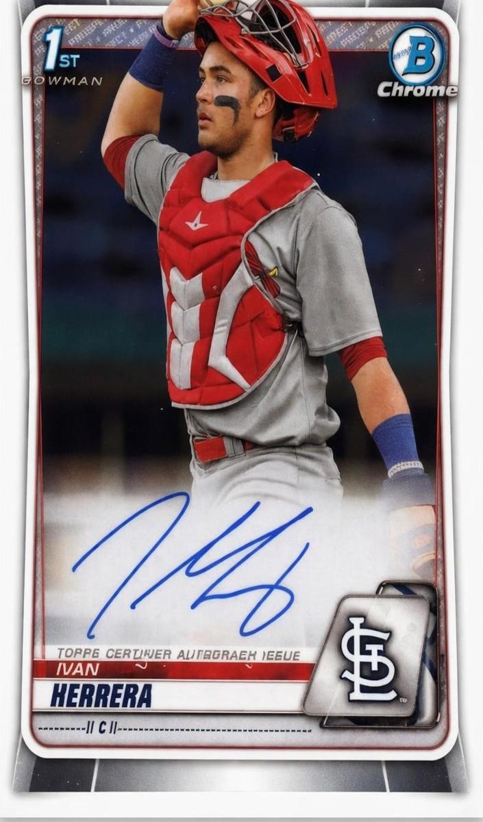 2020 Bowman Chrome Prospects Baseball Ivan Herrera #CPA-IH PSA 9