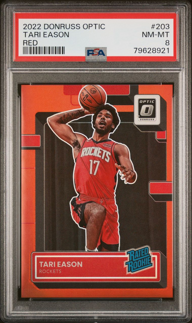 2022 Donruss Optic Basketball Red Tari Eason #203 PSA 9